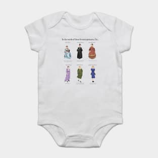 Six Iconic Female British Writers Baby Bodysuit